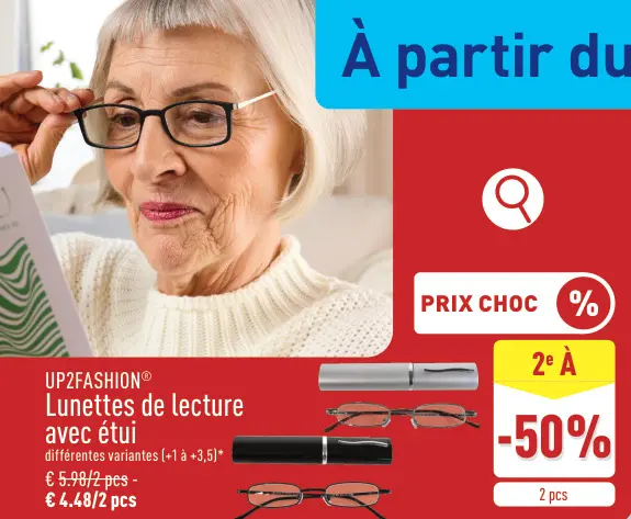 Offre: Lunettes de lecture avec étui