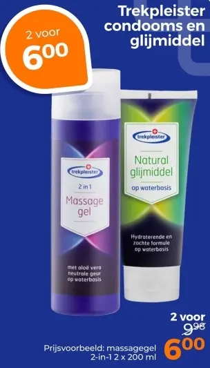 Aanbieding: Trekpleister condooms en glijmiddel