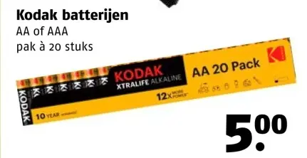 Aanbieding: Kodak batterijen