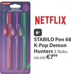 Aanbieding: Pen 68 K-Pop Demon Hunters 3 Stuks