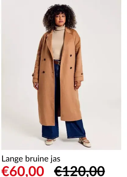 Aanbieding: Lange bruine jas