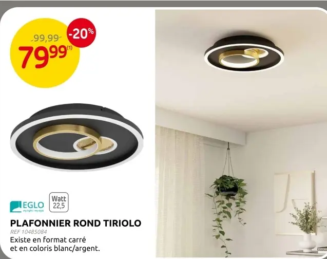Offre: Plafonnier rond tiriolo