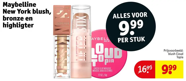 Aanbieding: New York blush, bronze en highligter