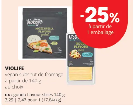 Offre: Vegan subsitut de fromage
