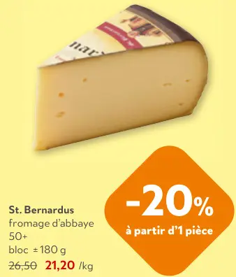 Offre: Fromage d'abbaye 50+