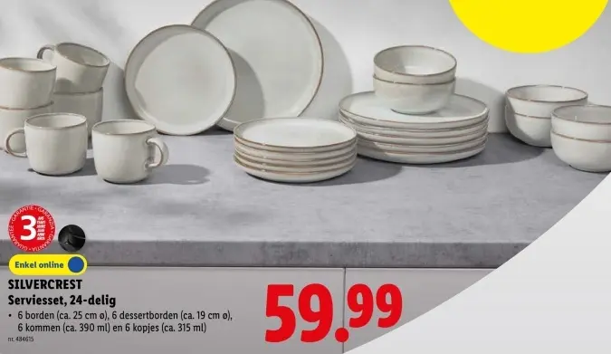 Promotie: Serviesset, 24-delig