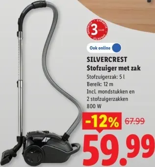 Aanbieding: Stofzuiger met zak