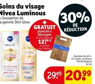 Offre: Soins du visage Nivea Luminous