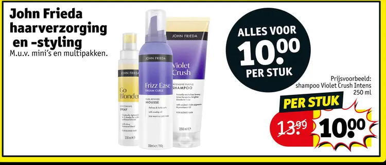 Promotie: John Frieda haarverzorging en -styling