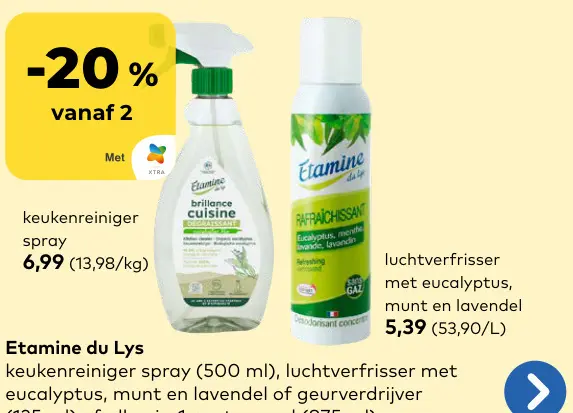 Promotie: Keukenreiniger spray of luchtverfrisser met eucalyptus, munt en lavendel of geurverdrijver of alles-in-1 vaatwasgel