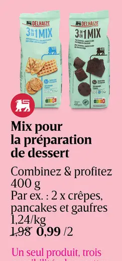 Offre: Mix pour la préparation de dessert