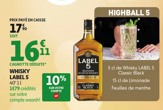 Aanbieding: Whisky LABEL 5