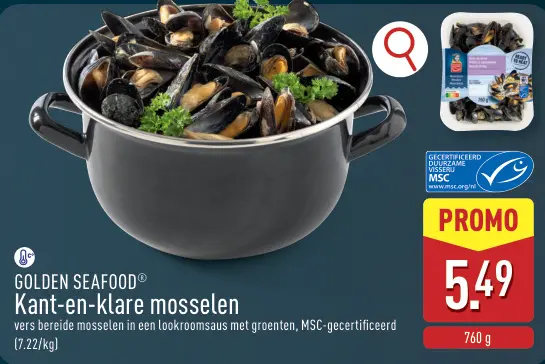 Promotie: Kant-en-klare mosselen