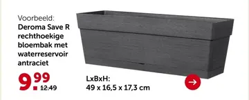 Aanbieding: Bloembak Save R rechthoekig L49 x B16,5 x H17,3 cm