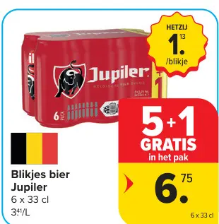 Offre: Blikjes bier Jupiler