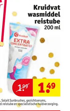 Aanbieding: Kruidvat wasmiddel reistube