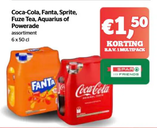 Promotie: Coca-Cola, Fanta, Sprite, Fuze Tea, Aquarius of Powerade