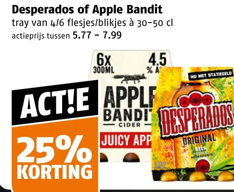 Aanbieding: Desperados or Apple Bandit