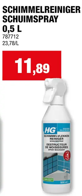 Aanbieding: HG schimmelvlekreiniger schuimspray 0,5l