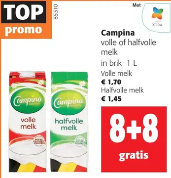 Aanbieding: Campina volle of halfvolle melk