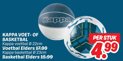 Aanbieding: Kappa voet- of basketbal