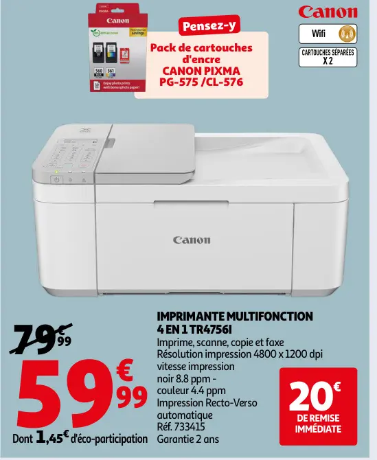Promotie: Imprimante multifonction 4 en 1 tr47561