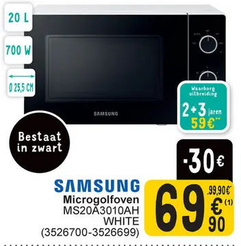 Aanbieding: Microgolfoven MS20A3010AH WHITE