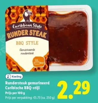 Aanbieding: Rundersteak gemarineerd Caribische BBQ-stijl