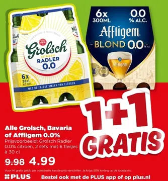 Aanbieding: Alle Grolsch, Bavaria of Affligem