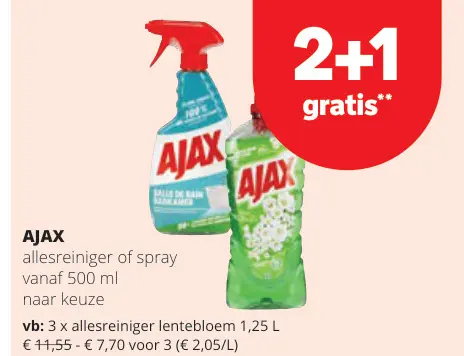 Promotie: allesreiniger of spray