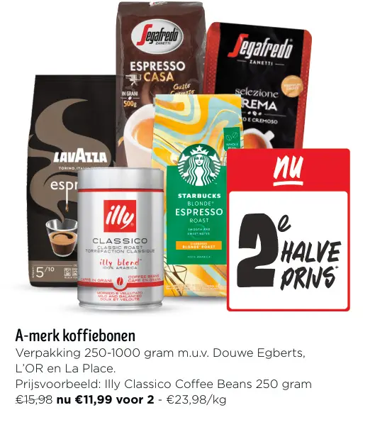 Aanbieding: A-merk koffiebonen
