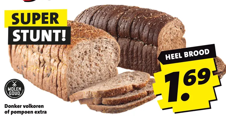 Aanbieding: Molen Goud Donker volkoren of pompoen extra