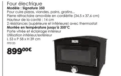 Offre: Four électrique Signature 350