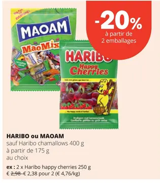 Offre: HARIBO ou MAOAM