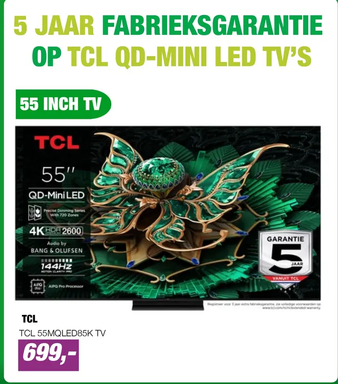 Aanbieding: TCL 55MQLED85K TV