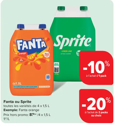Offre: Fanta ou Sprite