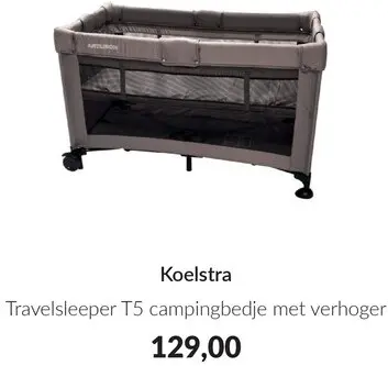 Aanbieding: Travelsleeper T5 campingbedje met verhoger