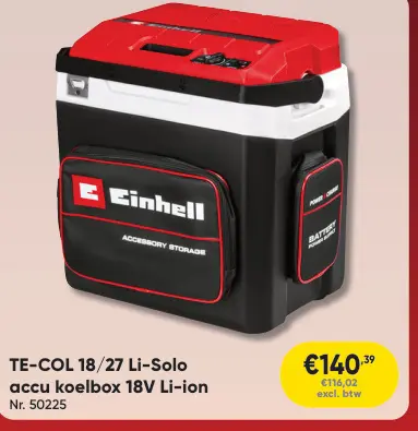 Promotie: TE-COL 18/27 Li-Solo accu koelbox 18V Li-ion