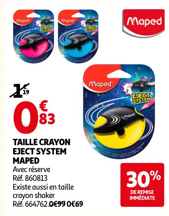 Offre: Taille crayon eject system