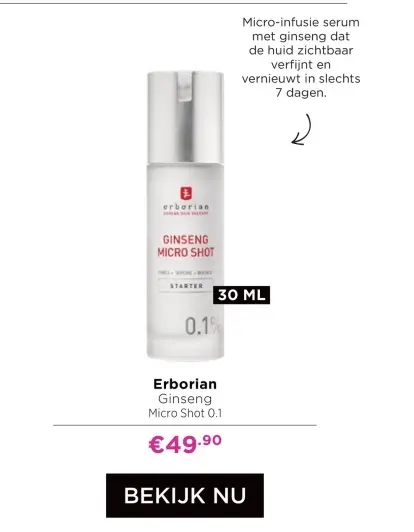 Aanbieding: Erborian Ginseng Micro Shot 0.1