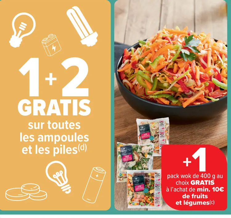 Offre: ampoules et piles