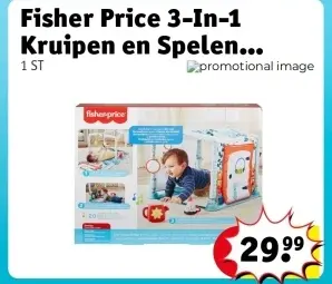 Aanbieding: Fisher Price 3-In-1 Kruipen en Spelen Activiteitenspeelmat