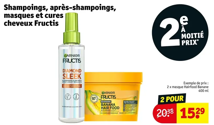 Offre: Shampoings, après-shampoings, masques et cures cheveux