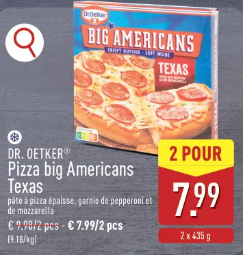 Offre: Pizza big Americans Texas