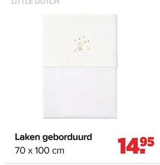 Aanbieding: Laken geborduurd