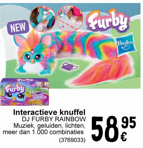 Aanbieding: Interactieve knuffel DJ FURBY RAINBOW