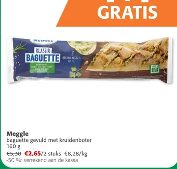 Aanbieding: Meggle baguette gevuld met kruidenboter