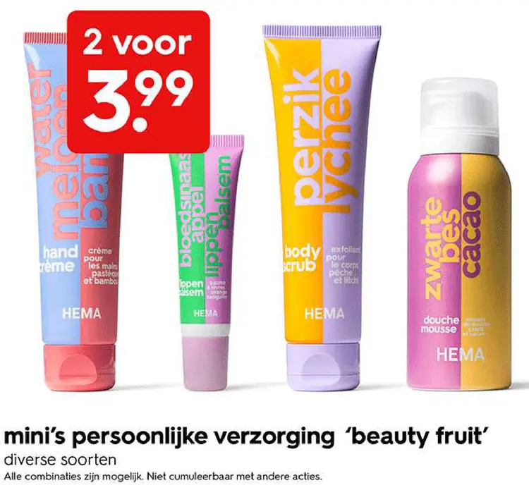 Promotie: Mini's persoonlijke verzorging 'beauty fruit'