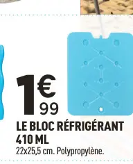 Offre: Le bloc réfrigérant