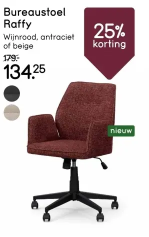 Aanbieding: Bureaustoel Raffy